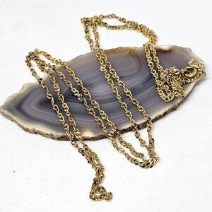 Danecraft 925 Sterling Silver Italy Vermeil Twisted Link Chain Necklace 30"